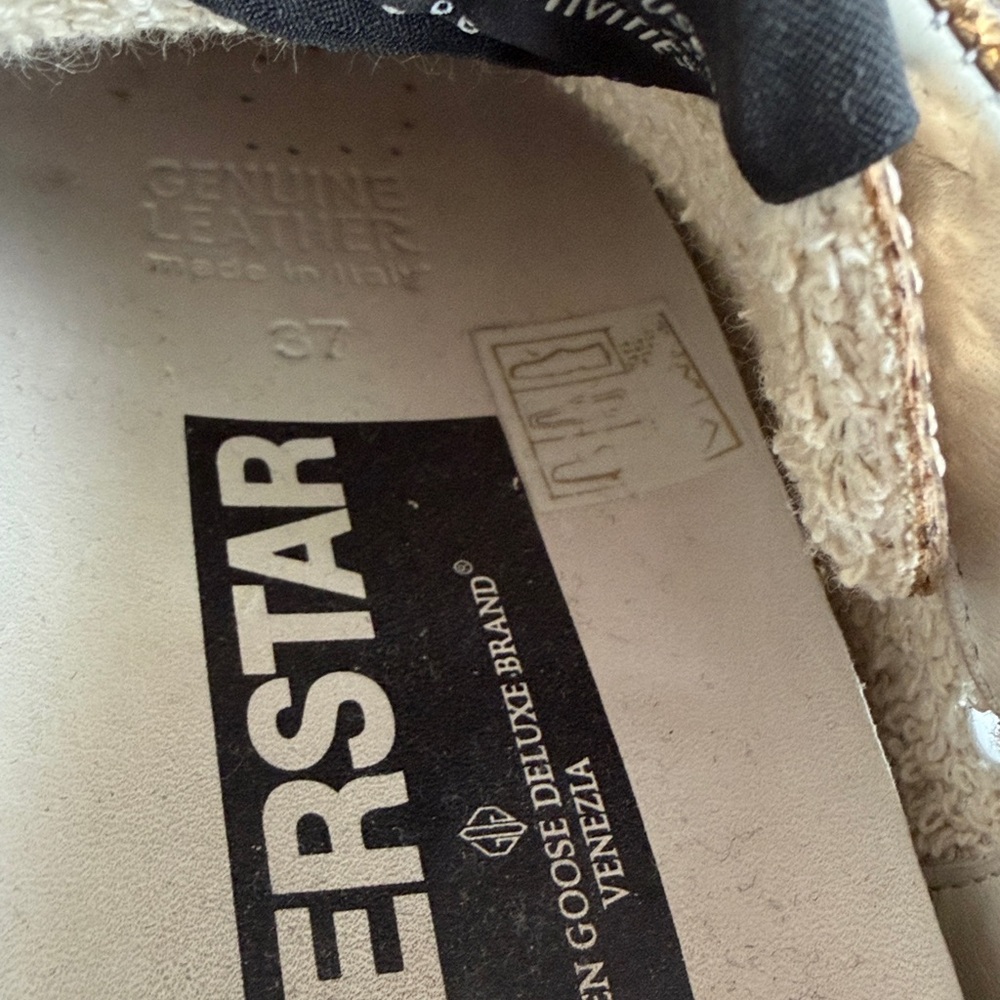 Gold Glitter Star Sneakers with Dark Green Laces - Picture 2 of 9
